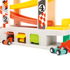 Wooden Ramp Racer Toy with Multiple Tracks and Cars