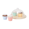 Wooden Cupcake Toy Set with Serving Tray 