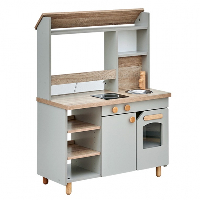 Wooden Kids Play Kitchen Set with Locker