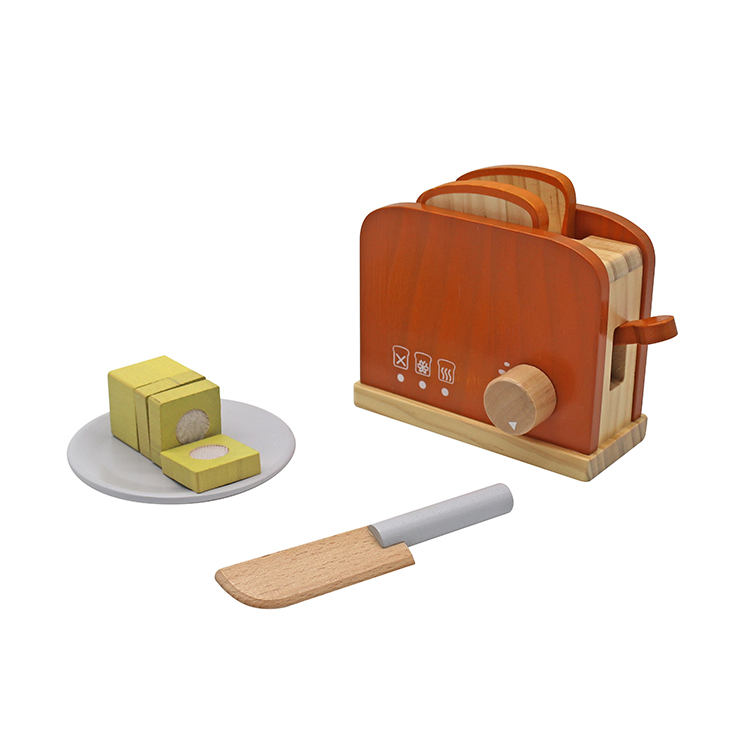 Wooden Toaster Play Set with Bread and Knife