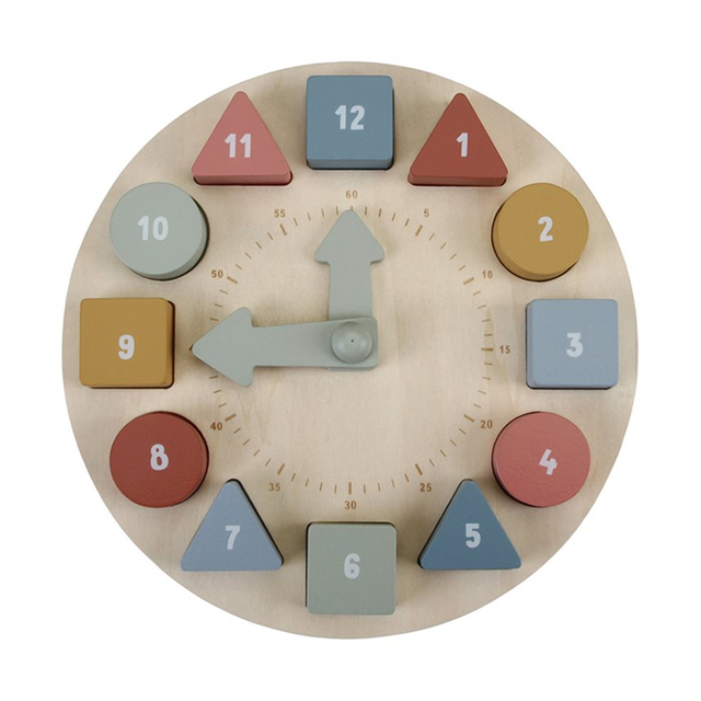 Wooden Shape Sorting Clock Toy