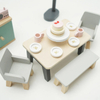 Mini Wooden Dining Room Furniture Set for Dollhouse