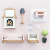 Wooden Mini Living Room Furniture Set for Dollhouse