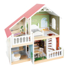 Wooden Multi - Level Dollhouse with Mini Rooms and Furniture