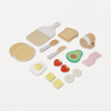 Wooden Breakfast Play Food Set with Utensils