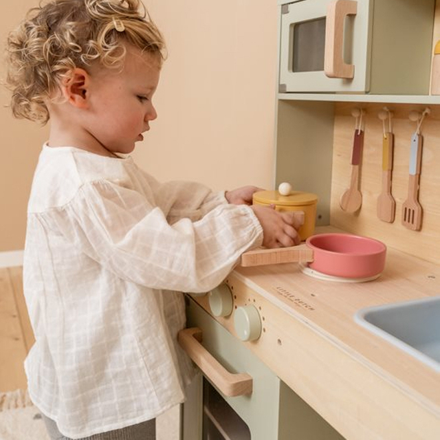 Wooden Play Kitchen for Kids with Oven
