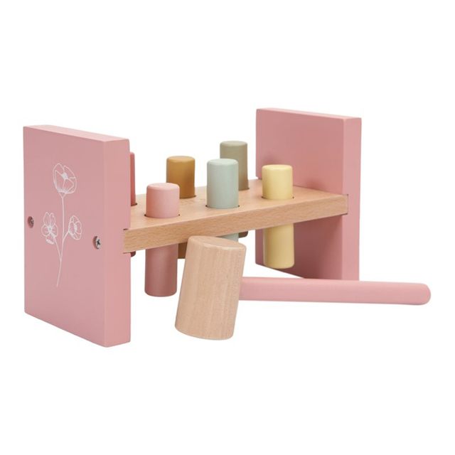 Wooden Pounding Bench Toy with Hammer