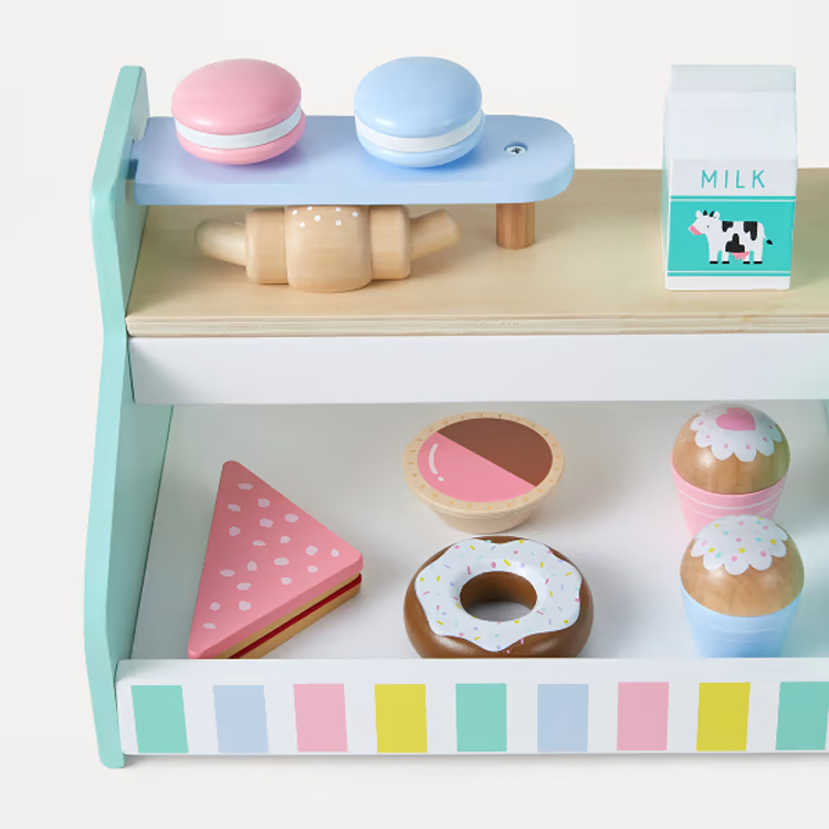 Wooden Coffee & Dessert Shop Play set