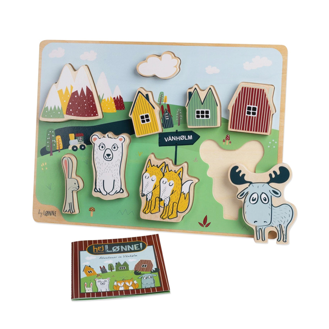 Wooden Forest Animal Scene Puzzle