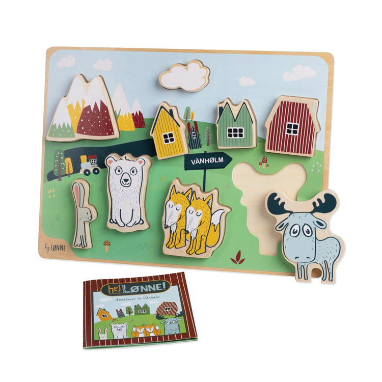 Wooden Forest Animal Scene Puzzle