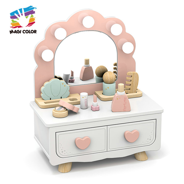 Wooden Kids Vanity Set with Lights
