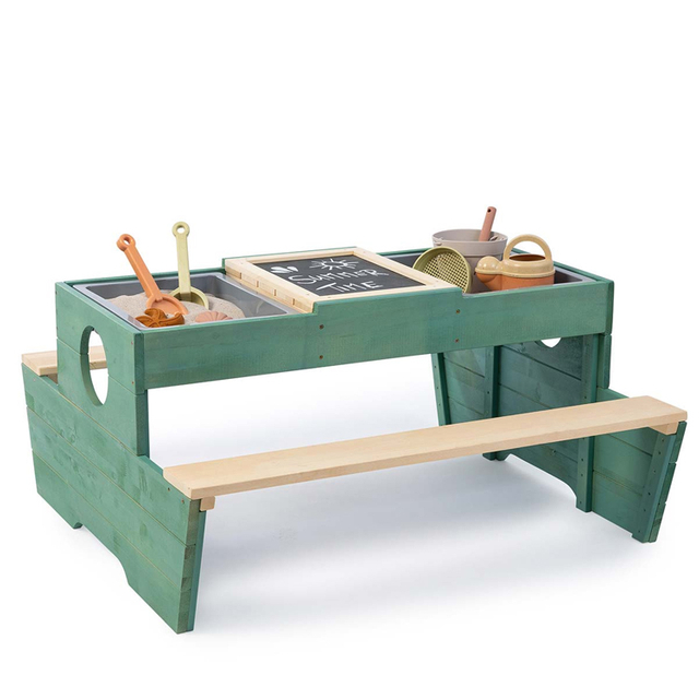 Wooden Kids Picnic Table Set with Benches