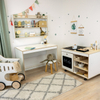 Wooden Convertible Kids Play Kitchen And Storage Rack, Dining Table 