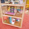 Removable Wooden Three - Story Dollhouse with Furniture