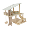 Wooden Tree House Dollhouse with Swing & Slide 