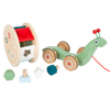 Wooden Snail Pull Along Toy with Shape Sorting