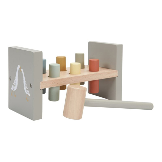 Wooden Pounding Bench Toy with Hammer