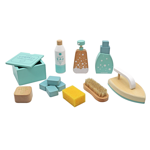 Wooden Cleaning Play Set with Household Tools