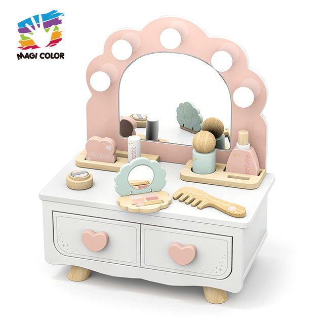 Wooden Kids Vanity Set with Lights