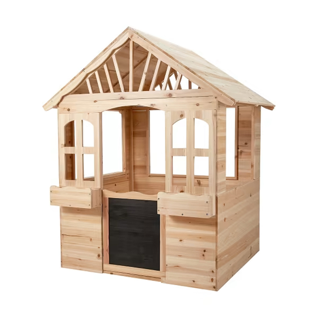 Wooden Kids Playhouse Easy Assembly Outdoor Cubby House