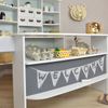 Wooden Kids Grocery Shop Pretend Play Set with Storage and Chalkboard