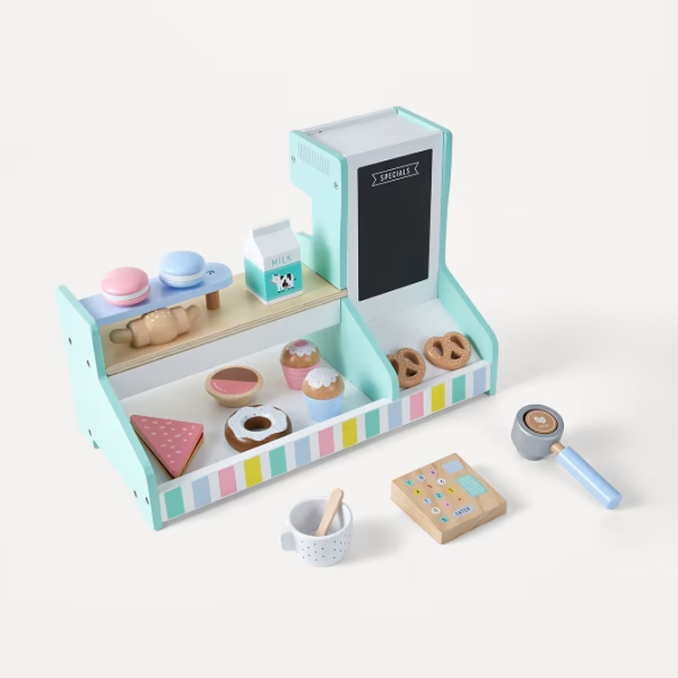 Wooden Coffee & Dessert Shop Play set