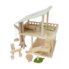Wooden Tree House Dollhouse with Swing & Slide 