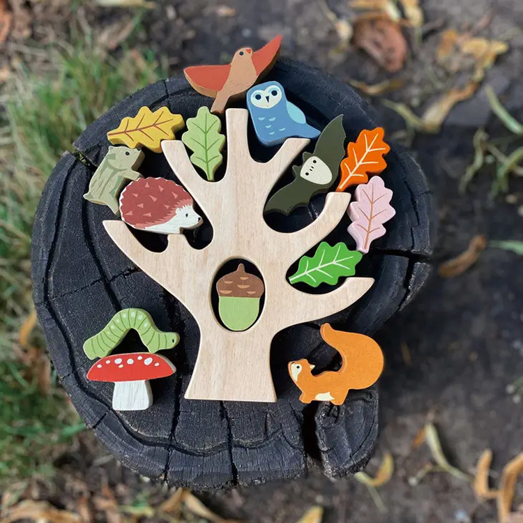 Wooden Stacking Forest Animal Tree Toy
