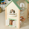 Wooden Multi-Level Dollhouse with Furniture for Kids' Pretend Play
